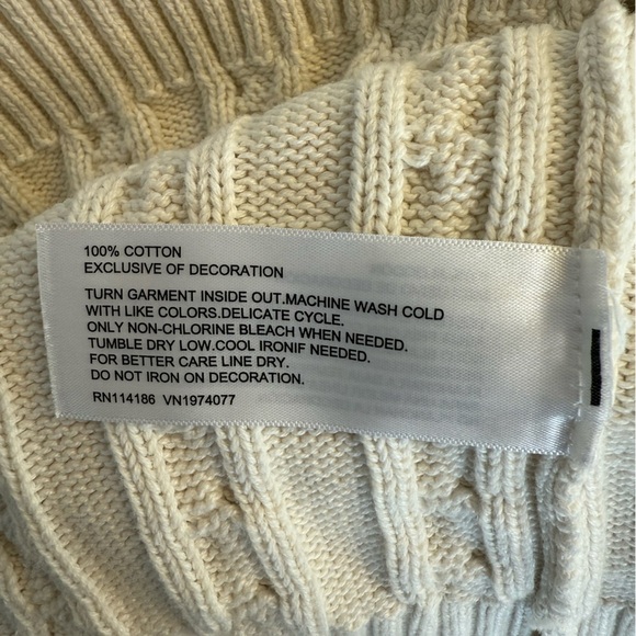 Prince Pickleball Women's Cable Knit Cardigan Tennis Sweater Cream Size Small - Picture 5 of 9